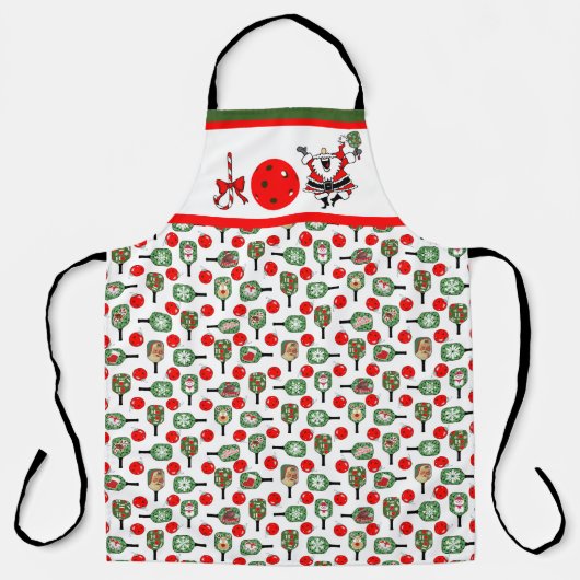 Pickleball Joy Kerstfeest Santa Paddles Schort (Voorkant)