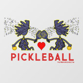 Pickleball Joyful Blue Window Cling Raamsticker (Vel)
