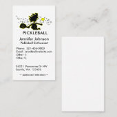 Pickleball Joyful Silhouette Visitekaartje (Voorkant / Achterkant)