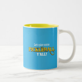 Pickleball jullie allemaal tweekleurige koffiemok