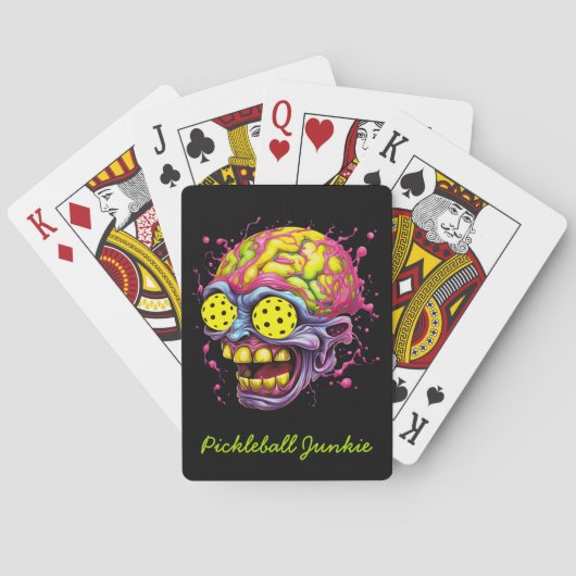 Pickleball Junkie - grappig pickleball Pokerkaarten (Achterkant)