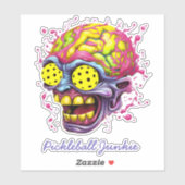 Pickleball Junkie - grappig pickleball Sticker (Vel)