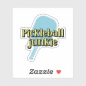 Pickleball Junkie Pickleball Paddle Sticker (Vel)