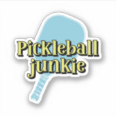 Pickleball Junkie Pickleball Paddle Sticker (Voorkant)