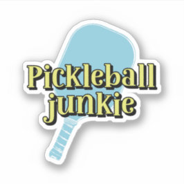Pickleball Junkie Pickleball Paddle Sticker