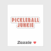 Pickleball Junkie Retro Typografie Sticker (Vel)