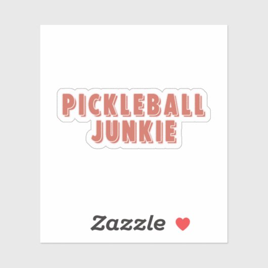Pickleball Junkie Retro Typografie Sticker (Vel)