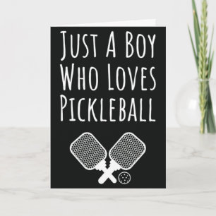 Pickleball Kaarten voor Jongens Sport Thema Quotes