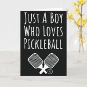 Pickleball Kaarten voor Jongens Sport Thema Quotes (Gele Bloem)