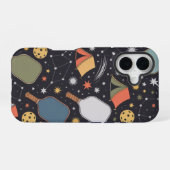Pickleball Kampeer Vibes Met Sterrenbeelden iPhone 16 Hoesje (Achterkant horizontaal)