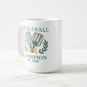 Pickleball Kampioen Custom Opgericht Jaar Koffiemok (Voorkant links)