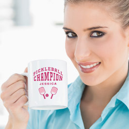 Pickleball Kampioen Leuk Aangepaste Naam Beginlett Koffiemok