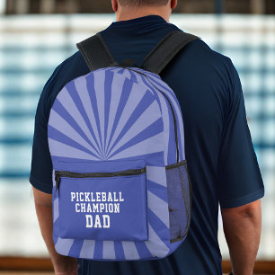 Pickleball Kampioen Papa Blauwe Rugzak