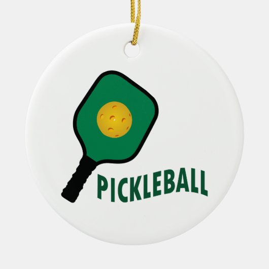 Pickleball Keramisch Ornament (Voorkant)