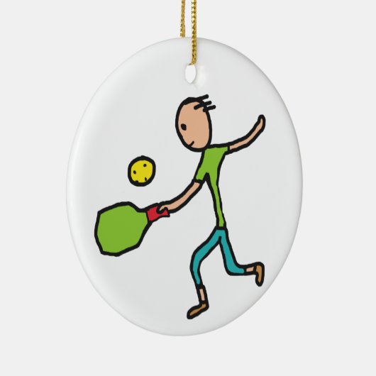 Pickleball Keramisch Ornament (Rechts)