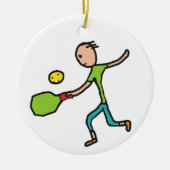 Pickleball Keramisch Ornament (Voorkant)