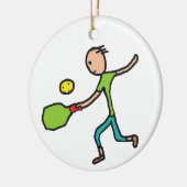 Pickleball Keramisch Ornament (Links)