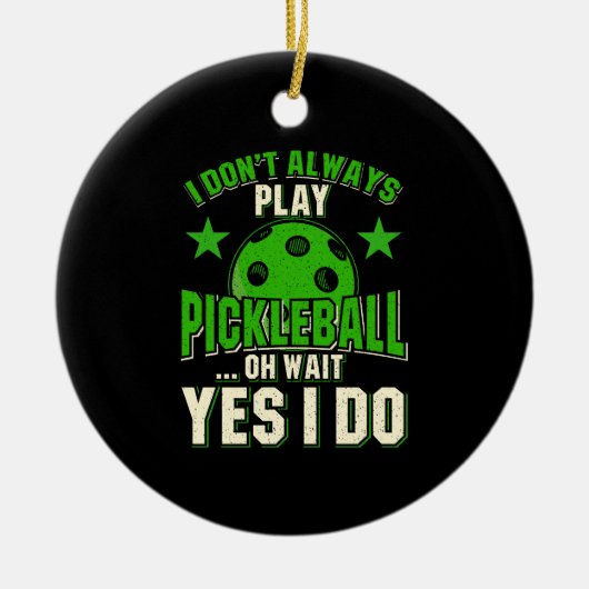 Pickleball Keramisch Ornament (Voorkant)