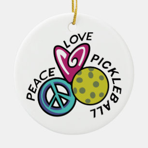 Pickleball Keramisch Ornament