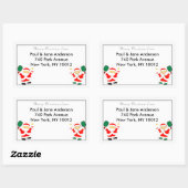 pickleball kerst adresetiketten rechthoekige sticker (Vel)