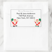 pickleball kerst adresetiketten rechthoekige sticker (Tas)