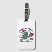 Pickleball kerst bagagelabel (Voorkant (verticaal))