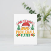 Pickleball kerst briefkaart (Staand voorkant)