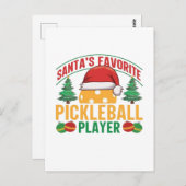 Pickleball kerst briefkaart (Voorkant / Achterkant)