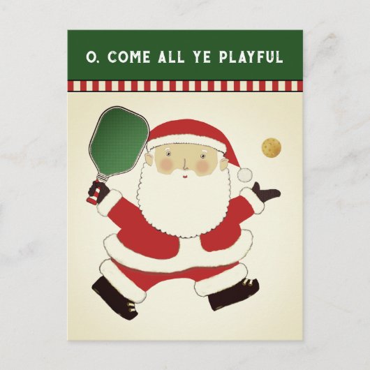 Pickleball kerst briefkaart (Voorkant)