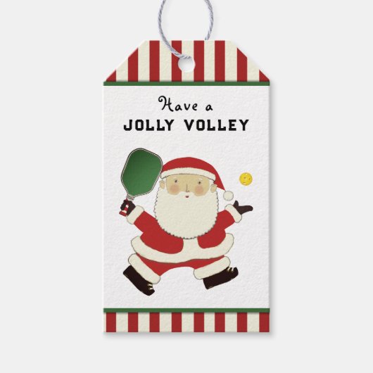Pickleball kerst cadeaulabel (Voorkant)