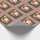 Pickleball kerst cadeaupapier (Hoek)