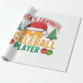 Pickleball kerst cadeaupapier (Uitgerold)