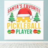 Pickleball kerst canvas afdruk (Insitu (Houten vloer))