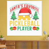 Pickleball kerst canvas afdruk (Insitu (Woonkamer))
