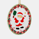Pickleball Kerst Collectie Keramisch Ornament (Rechts)