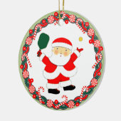 Pickleball Kerst Collectie Keramisch Ornament (Links)