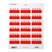 Pickleball kerst etiket (Full Sheet)