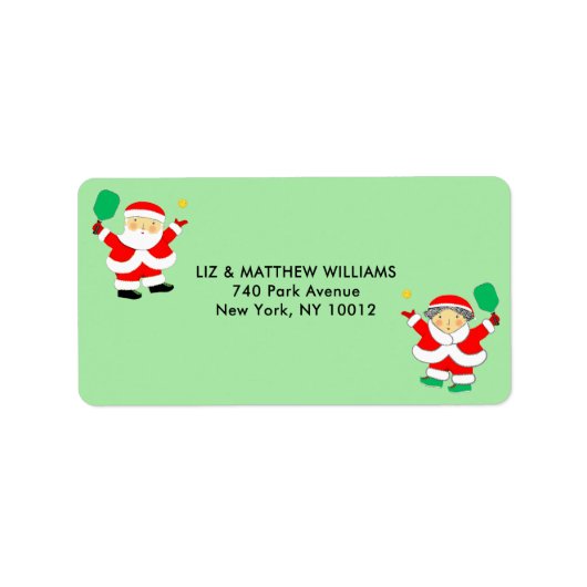 Pickleball kerst etiket (Voorkant)