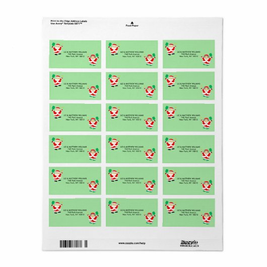 Pickleball kerst etiket (Full Sheet)