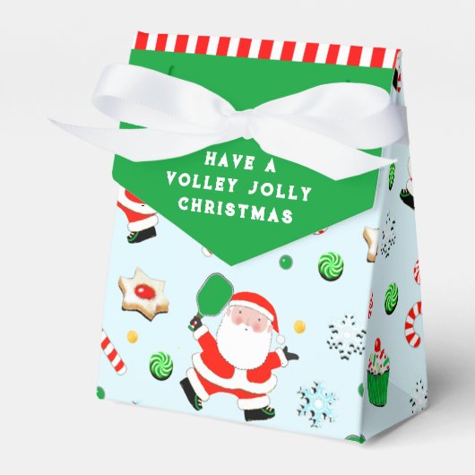 Pickleball Kerst Favor Doos Bedankdoosjes (Voorkant Zijde)