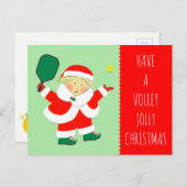 Pickleball kerst feestdagenkaart (Voorkant / Achterkant)