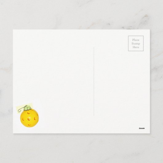 Pickleball kerst feestdagenkaart (Achterkant)