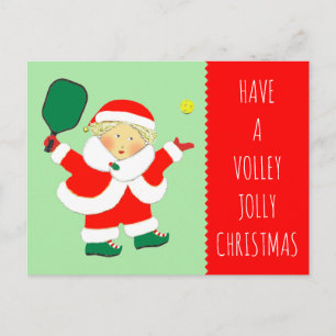 Pickleball kerst feestdagenkaart