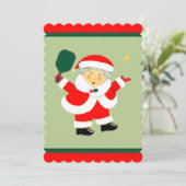 Pickleball kerst feestdagenkaart (Staand voorkant)