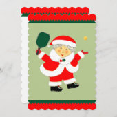 Pickleball kerst feestdagenkaart (Voorkant / Achterkant)