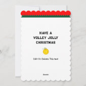 Pickleball kerst feestdagenkaart (Achterkant)