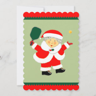 Pickleball kerst feestdagenkaart