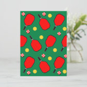 Pickleball kerst feestdagenkaart (Staand voorkant)