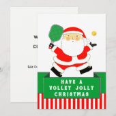 Pickleball kerst feestdagenkaart (Voorkant / Achterkant)