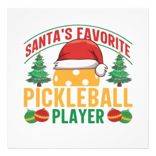 Pickleball kerst foto afdruk